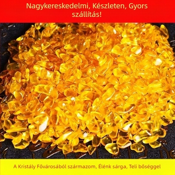 Citromkvarc kristály kavics gyöngyök dekorációhoz, virágtartókhoz és ékszerekhez, sárga, modern minimalista stílus