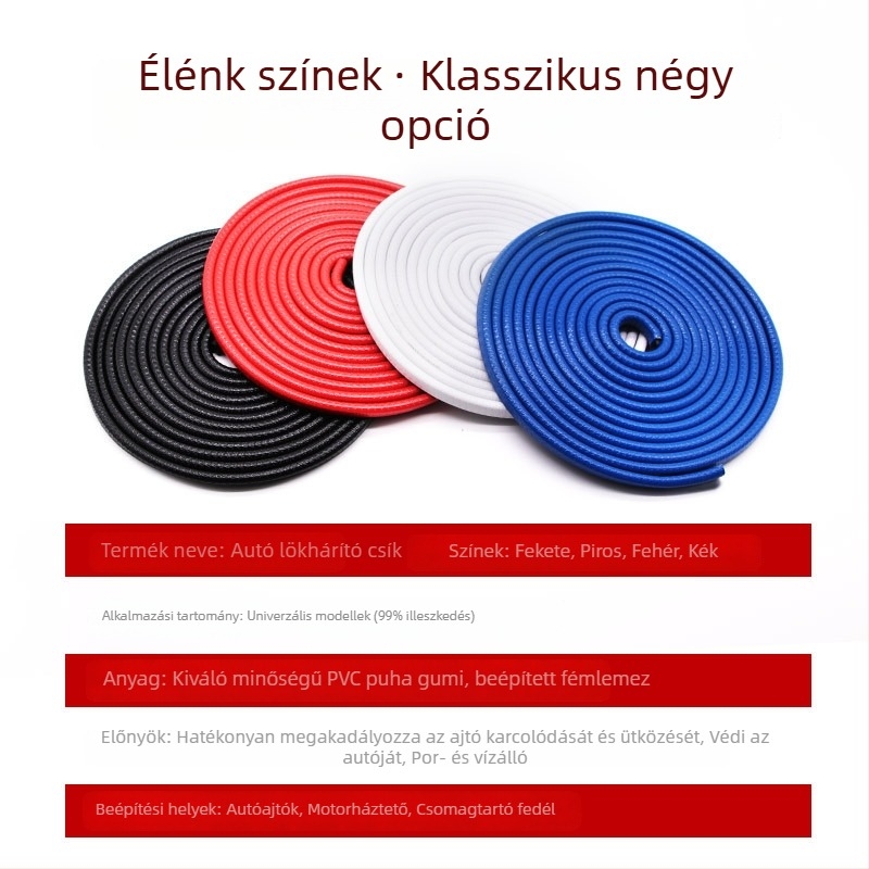 Ragasztásmentes autó ajtó ütésvédő csíkok — láthatatlan tömítések a karcolás és ütközés elleni védelemhez