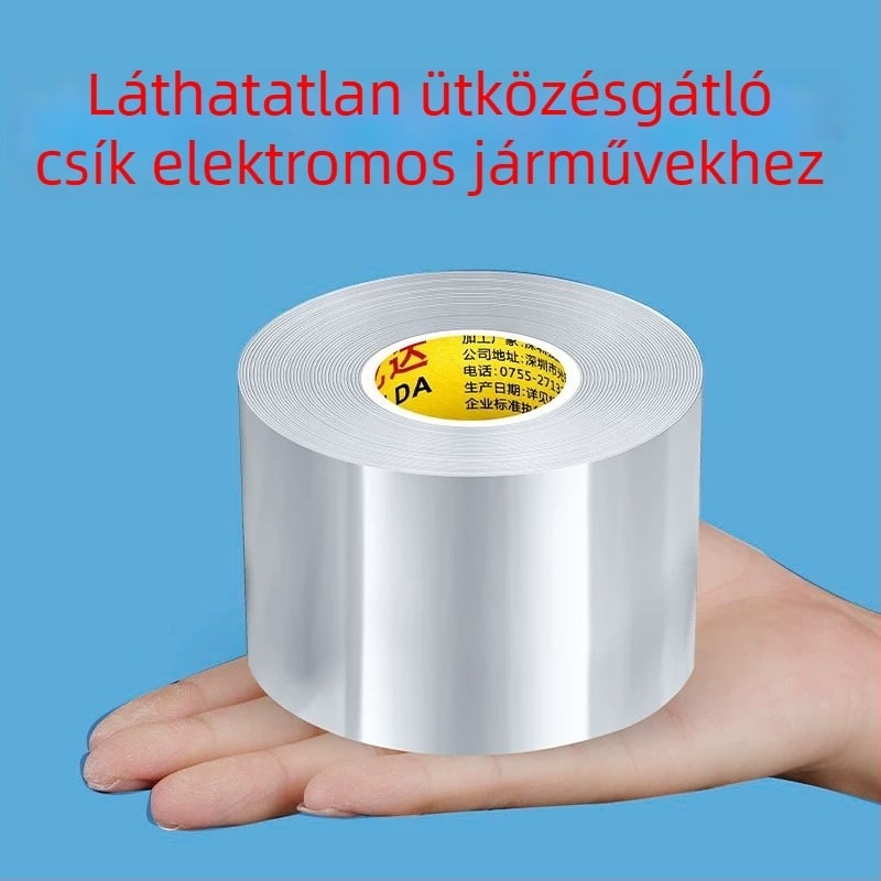 Átlátszó védőfólia autókhoz és elektromos járművekhez — karcolás elleni védelem, ütközés elleni védelem, vízálló, egyréses nano ragasztó