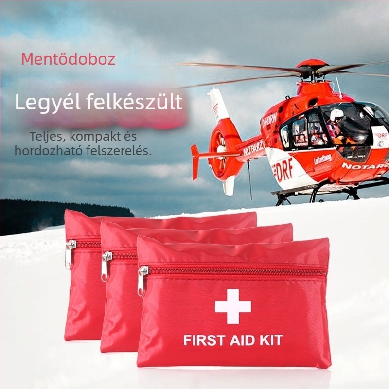 Kültéri elsősegély- és autóvészhelyzeti készlet – hordozható sürgősségi készlet otthonra és az autóba, földrengés elleni felszerelés vezetéshez