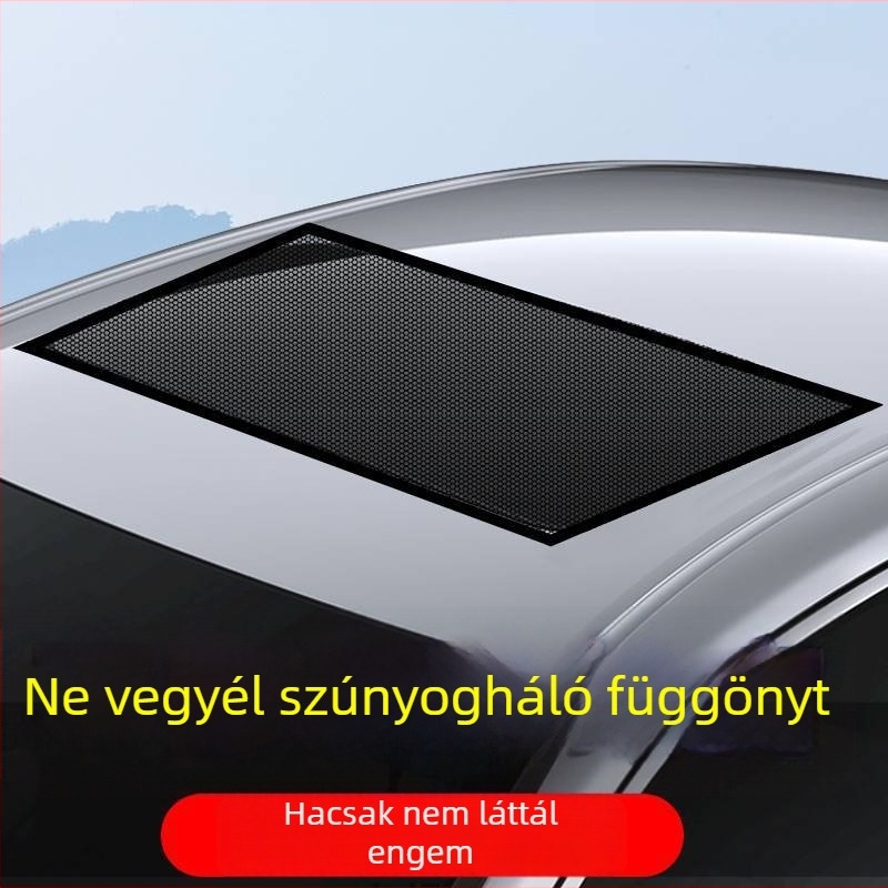 Mágneses szúnyogháló autóba a napfénytetőre, hálófüggöny, kempingezéshez és autós utazásokhoz
