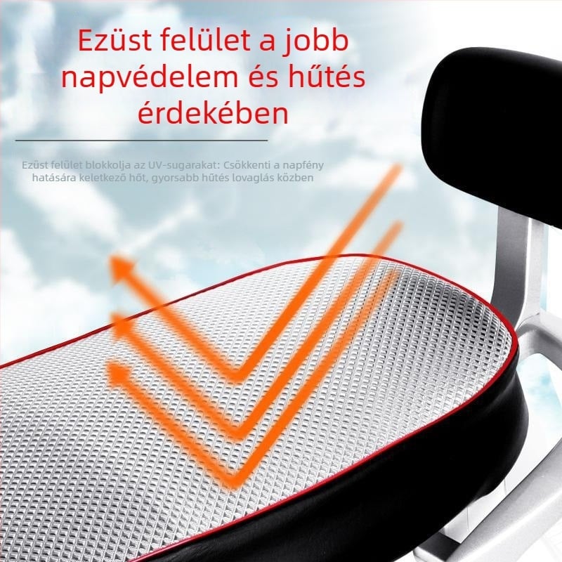 Vízálló motorkerékpár ülésvédő, négyszögletes gyémánt mintázat, nagy méret, szélesebb és vastagabb, egész évben használható