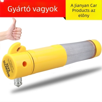 Négy az egyben autós biztonsági kalapács: üvegbetörő, evakuálási eszköz és zseblámpa