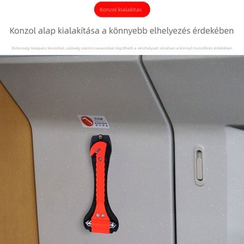 Szilárd kétfunkciós járműbiztonsági kalapács buszokhoz és autókhoz, ablak-törő vészhelyzetre