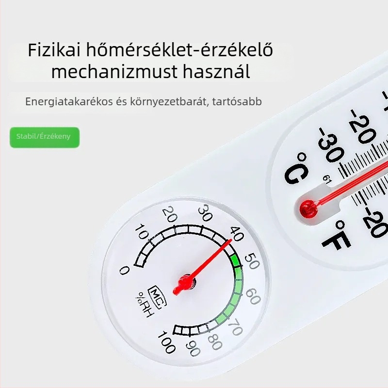 A12-15-3DY Közvetlen olvasású páratartalom- és hőmérsékletmérő, otthoni felakasztható, üvegházas tenyésztéshez