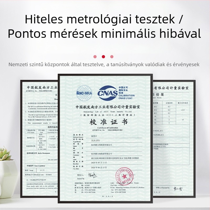 Delixi Electric beltéri hőmérő és higrométer üvegcsővel, száraz és nedves hőmérséklet mérés, pontos