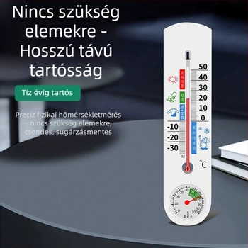 Beltéri hőmérséklet- és páratartalom-mérő falra szerelhető digitális kijelzővel