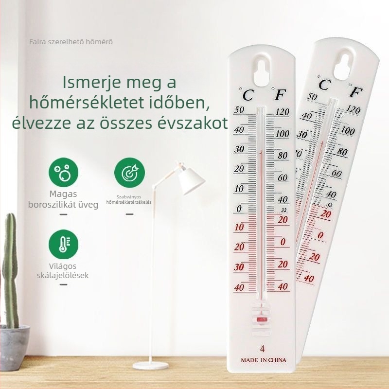 Belső hőmérő és higrométer otthoni használatra; nagy pontosságú hőmérséklet- és páratartalommérő a mezőgazdaság, zöldséges üvegházak és tenyésztés számára.