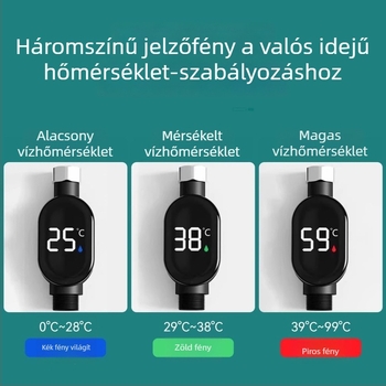 Háztartási zuhanyvíz hőmérő LED kijelzővel, fürdetéshez babák és gyerekek számára, univerzális csap hőmérséklet-szabályozó