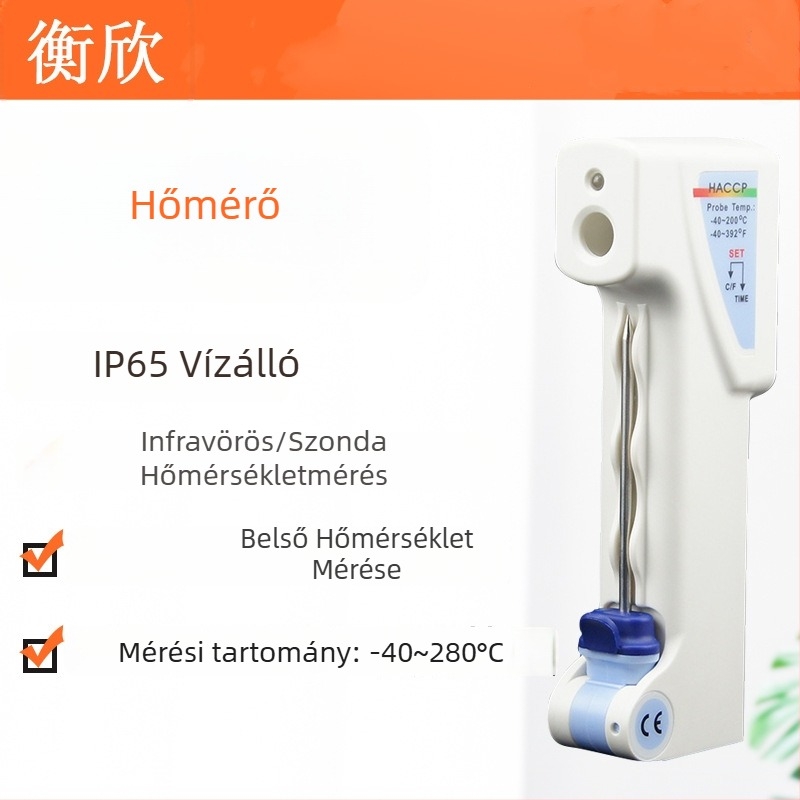 Hengxin AZ-8838 Infravörös hőmérő élelmiszer- és ipari felhasználásra, nagy pontosságú szonda