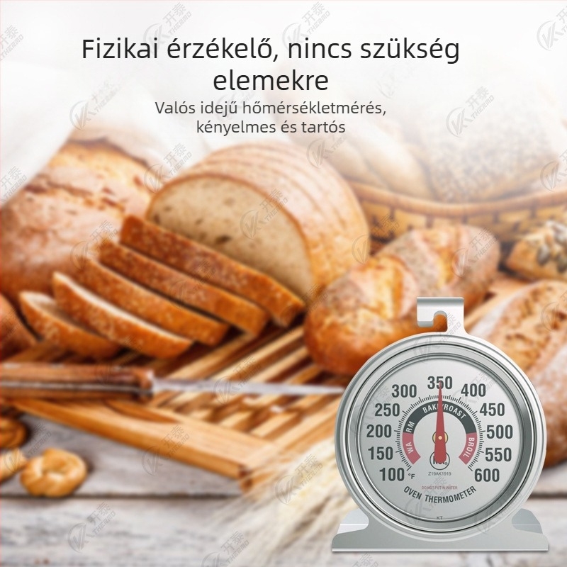 Rozsdamentes acél sütőhőmérő sütéshez – konyhai magas hőmérséklet mérő