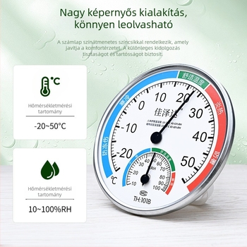 Új digitális hőmérséklet- és páratartalom-mérő ébresztőórával, otthoni használatra, belső falra szerelhető, nagy pontosságú