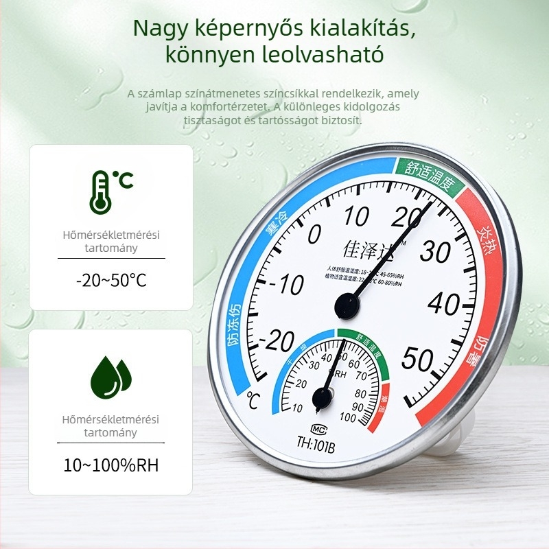 Új digitális hőmérséklet- és páratartalom-mérő ébresztőórával, otthoni használatra, belső falra szerelhető, nagy pontosságú