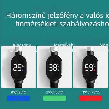 Zuhany LED hőmérő, víz hőmérséklet kijelző, 4‑in‑1 univerzális intelligens mérő, gyerekzuhanyozáshoz digitális kijelző, égési sérülés elleni védelem