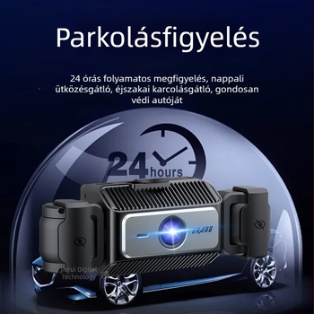 4-kamerás HD éjszakai látású autós dash cam, elöl és hátul rögzítés, Wi-Fi telefonkapcsolat, 1080P