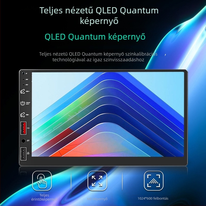 7 colos Linux autó infotainment egység MP5-lejátszóval, vezeték nélküli CarPlay és Android Auto