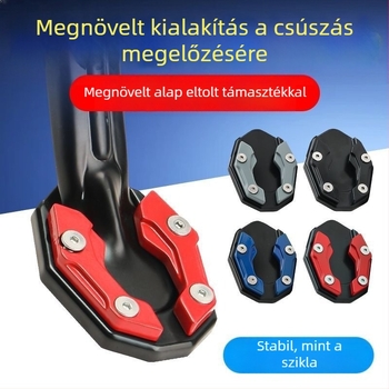 Motorkerékpár oldal-támasz alap, kibővített oldalsó támasz és csúszásmentes párna elektromos jármű pedáljaihoz – alap tartozék