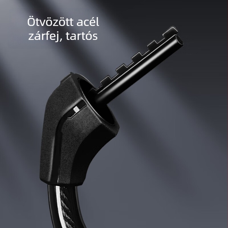 Deli kerékpárzár öt számjegyű kóddal, vastag acélkábel, lopás elleni védelem elektromos és hegyi kerékpárokhoz, modell DL508011