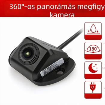 Universális jármű kamera, 180°-os látószög, infravörös éjszakai látás, IP66 vízálló hátsó kamera