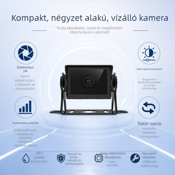 Vízálló HD kamera bal és jobb oldali holttérhez, teherautók és áruszállító járművek regisztrálója, hátrafelé néző kép, IPC analóg AHD négycsatornás megfigyelés