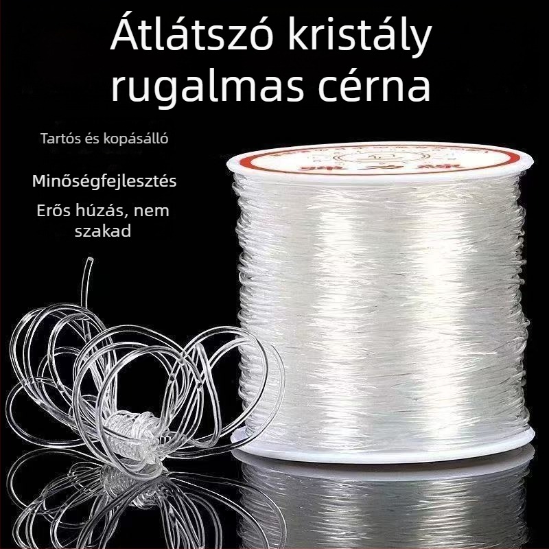 TPU rugalmas gyöngyös zsinór ékszerkészítéshez – kristálygyöngyök a karkötők és nyakláncok számára, kézzel kötött ékszerzsinór, DIY