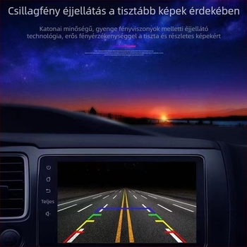 Univerzális autó hátsó kamera CCD, éjjellátás, széles látószög, 12V