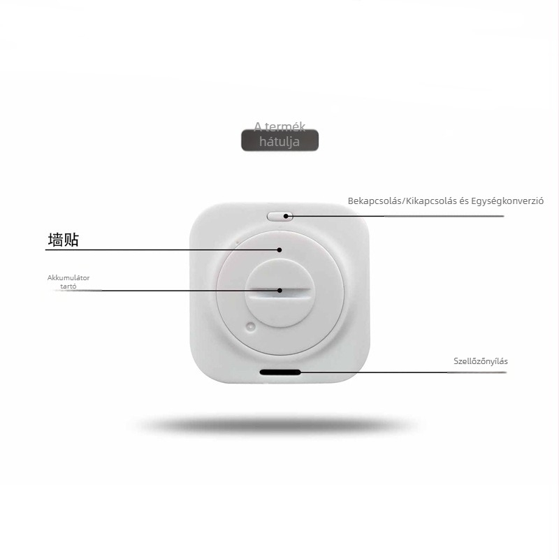 Mini hőmérséklet- és páratartalom-ellenőrző Bluetooth-adatrögzítővel laboratóriumi és hűtőszekrényes tárolókhoz
