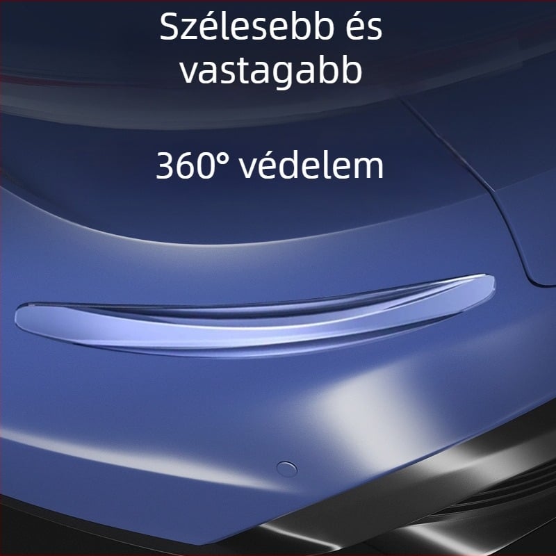 Fekete PU lökhárító védőcsíkok előre és hátra, karcolás elleni védelem, méret 400 × 50 × 9 mm, modell SIII