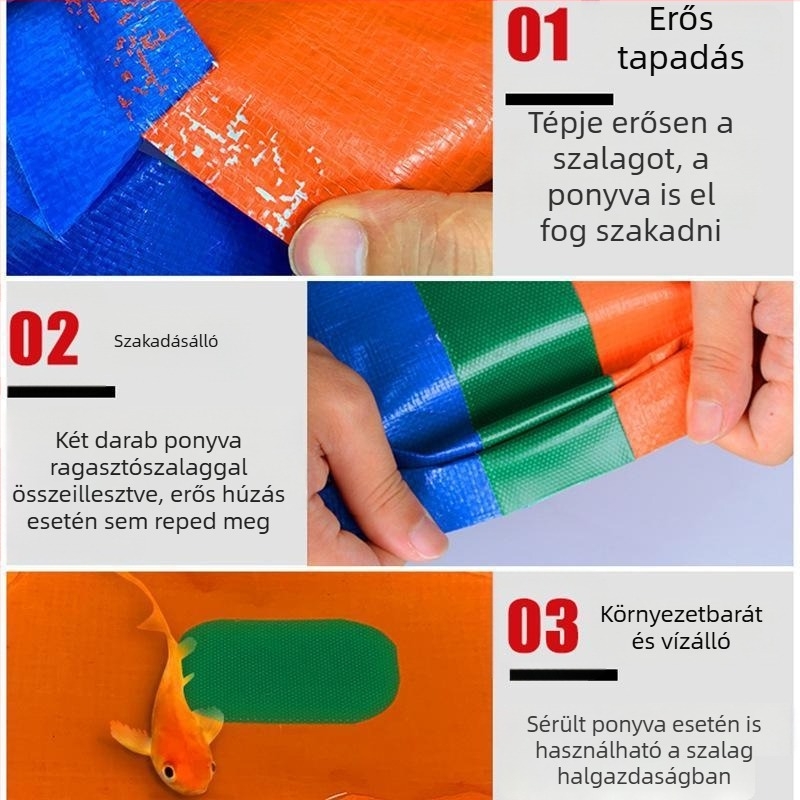 Esőálló teherautóponyva fedél, javító szalag olajálló ponyvához, árnyékoló anyag, vízálló és kopásálló