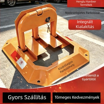 Nyolcszögletű parkolózár autóhoz, megerősített talajzár, ütközés- és nyomásálló