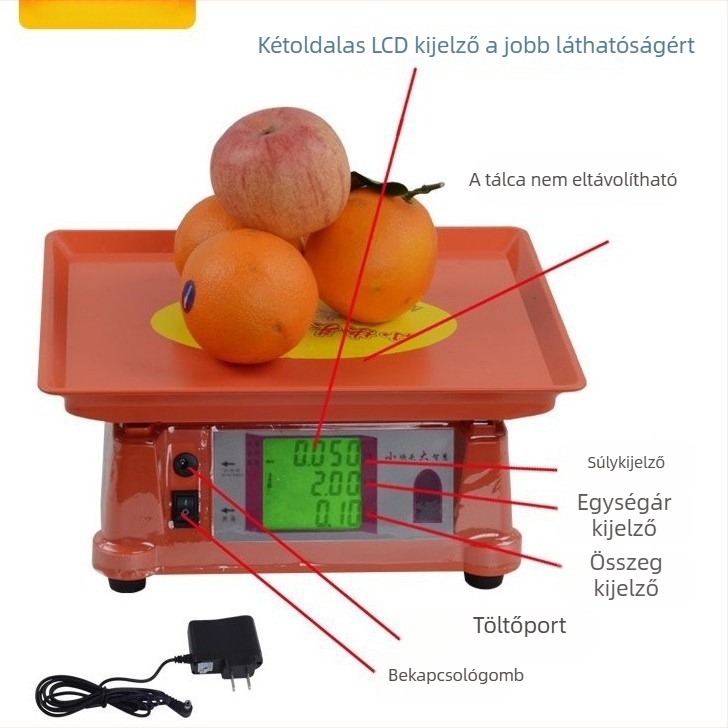 Little Master 30 kg digitális konyhai mérleg – precíz platformmérleg gyümölcsökhöz