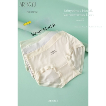 7A antibakteriális 80s Tencel Modal női seamless alsónemű Mulberry selyem bélésével, középső derék, légáteresztő, csípőre simuló