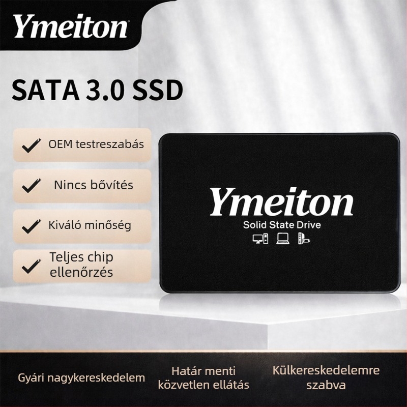 Ymeiton Fekete-Fehér SSD, 2,5 hüvelykes SATA III asztali SSD, kapacitások 120GB, 128GB, 256GB, 480GB, 512GB