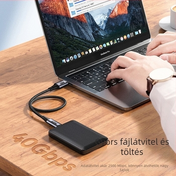 Thunderbolt 4 USB-C kábel, 4K videó 120 Hz-en, PD 100W gyors töltés, játékhoz