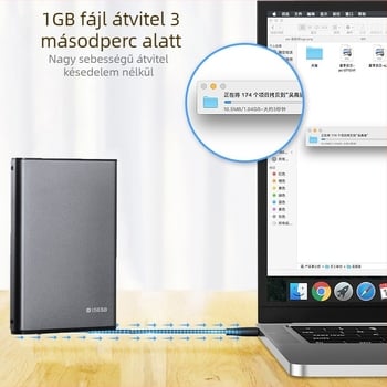 2,5 hüvelykes USB 3.0 külső merevlemez-ház alumíniumötvözetből, SATA SSD/HDD, hordozható, szürke