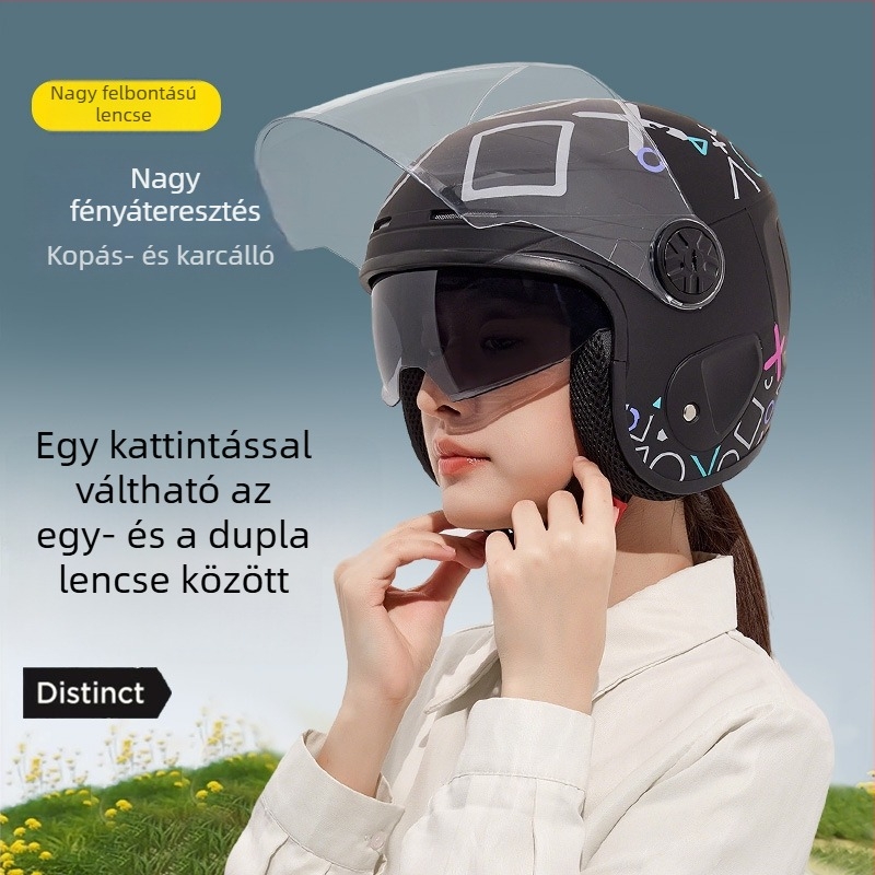 Uniszex elektromos jármű sisak – Őszi–téli védelem, hideg ellen védő sisak elektromos bicikli/motor, 3C tanúsított