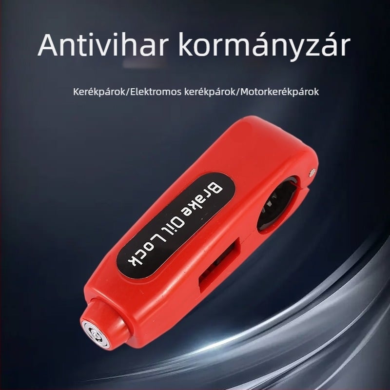 Dragon World Univerzális kormányzár motorkerékpárhoz, kerékpárhoz és elektromos járművekhez – gázmarkolat-zár és fékzár, lopás elleni védelem