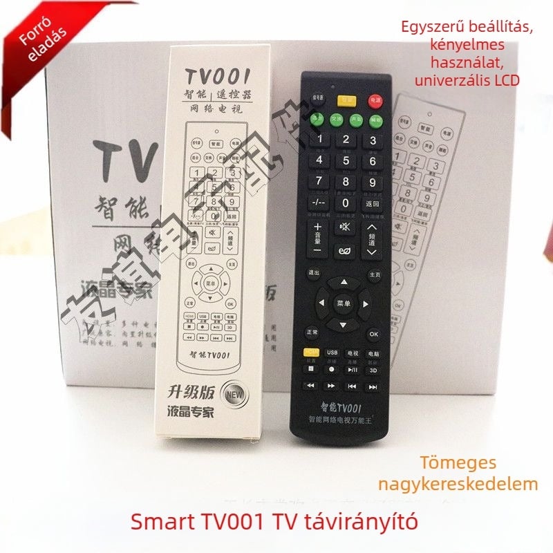TV001 LCD Univerzális, Többcélú Távirányító Smart TV-hez és Hálózati Médialejátszóhoz