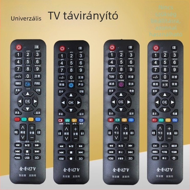 Universális többfunkciós távirányító LCD TV-hez és hálózati TV lejátszóhoz