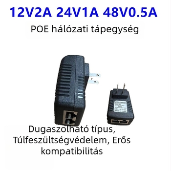 PoE hálózati port tápellátó: 12V vezeték nélküli AP híd, 24V set-top box, 48V 0,5A kapcsoló