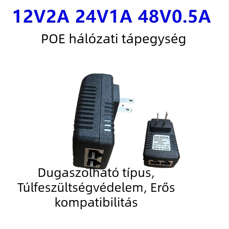 PoE hálózati port tápellátó: 12V vezeték nélküli AP híd, 24V set-top box, 48V 0,5A kapcsoló