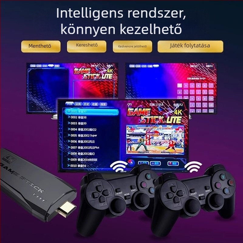 2025 Otthoni tévés játékkonzol vezeték nélküli joystickkal, két játékos számára – klasszikus nosztalgia King of Fighters arcade retro