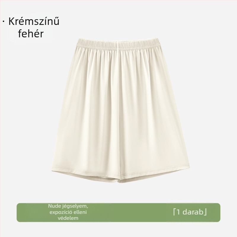 Ice Silk biztonsági nadrág nőknek, 2026 tavasz–nyár, vékony, lazított szabású, 3/4 hosszú, légáteresztő, átlátszatlanság elleni
