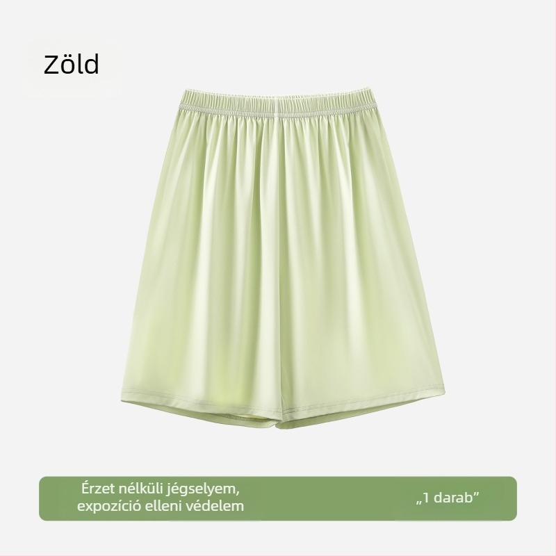 Ice Silk biztonsági nadrág nőknek, 2026 tavasz–nyár, vékony, lazított szabású, 3/4 hosszú, légáteresztő, átlátszatlanság elleni