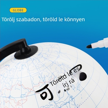 Tianyu Kézzel készített DIY földgömb geográfia oktatáshoz – oktatási modell általános és középiskolások számára, törölhető graffiti gömb