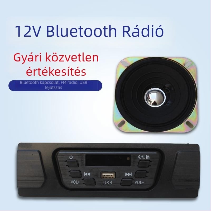 Bluetooth MP3 autórádió elektromos háromkerekűhöz 12V