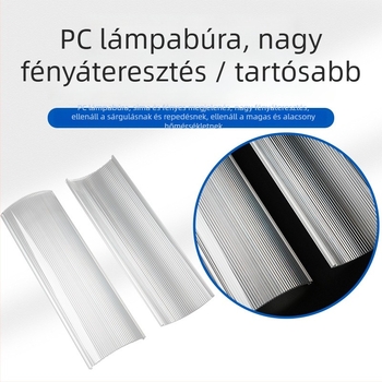 PC-extrudált LED lámpabúra, átlátszó, lineáris külső használatra