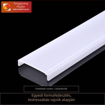 Átlátszó polikarbonát LED-lámpa burkolat, PC extrudált cső, négyszögletes lámpatartó kiegészítő