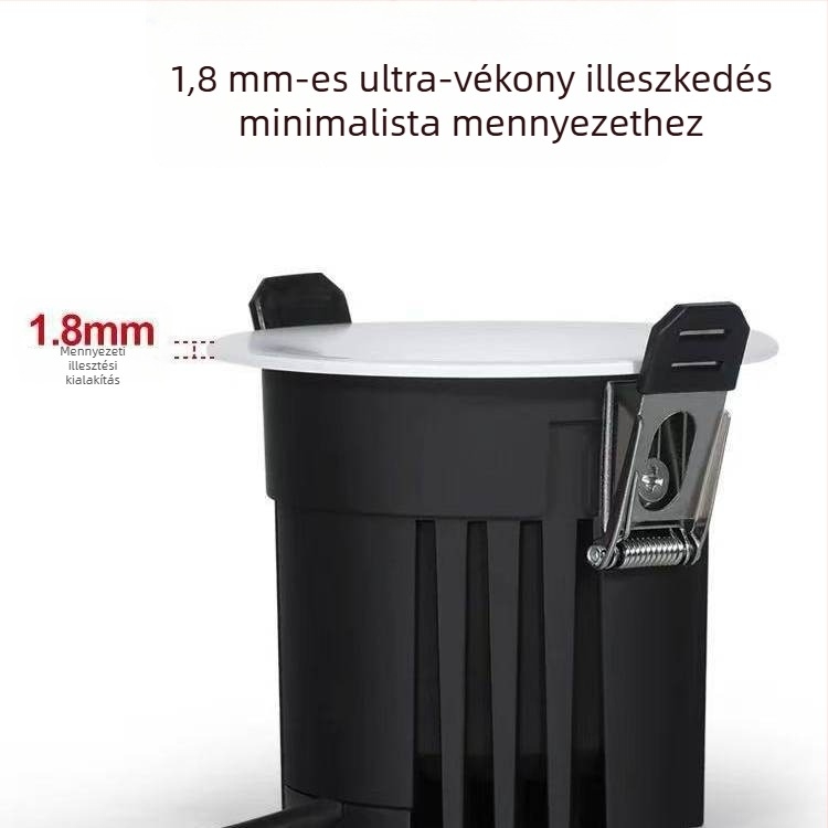 Beépített ívelt LED spot, teljes spektrummal falakhoz és folyosókhoz, anti-glare