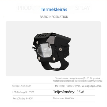 Lézeres LED első fényszóró motorkerékpárok és elektromos járművekhez, nagy fényerőjű első lámpa, beépített útvilágítás, megerősített módosítás